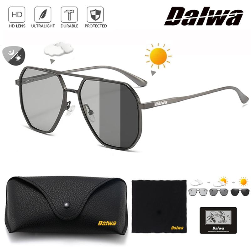 Cermin Mata Hitam Memandu, Dwi, Photochromic dan Terpolarisasi, Fleksibel, Untuk Lelaki, Warna Lelaki, Sesuai untuk Mendaki dan Memancing, Cermin Mata Matahari Klasik, Perlindungan UV400, Cermin Mata Sukan Luaran 1