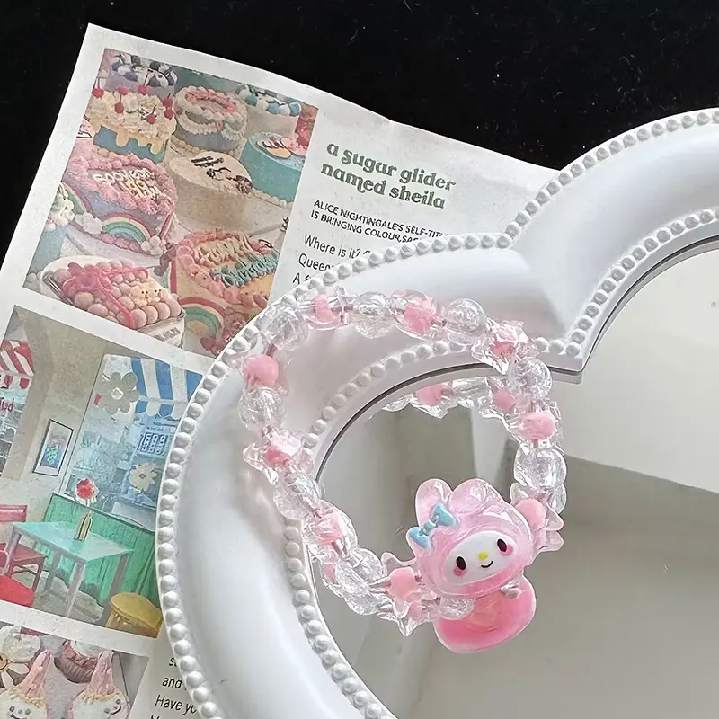 Vòng Tay Thời Trang Hoạt Hình Dễ Thương, Đính Cườm, Phong Cách Kawaii, Hàng Mới Về, Có Cinnamoroll, Kuromi Và Các Nhân Vật Giả, Giá Trị Cao, Thích Hợp Làm Quà Tặng Bạn Thân Móc Khoá Phụ Kiện 3