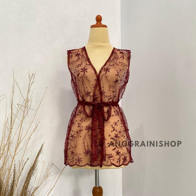 outer brokat , rompi tille mutiara premium Motif 4