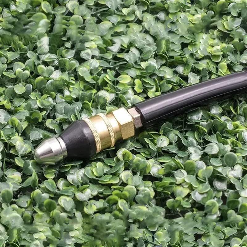 Sewer Cleaning Tool High Pressure Nozzle, Durable Pipe Unclogged Nozzle with 1 Front Jet and 6 Rear Jet, Drain Clog Remove Tool 1