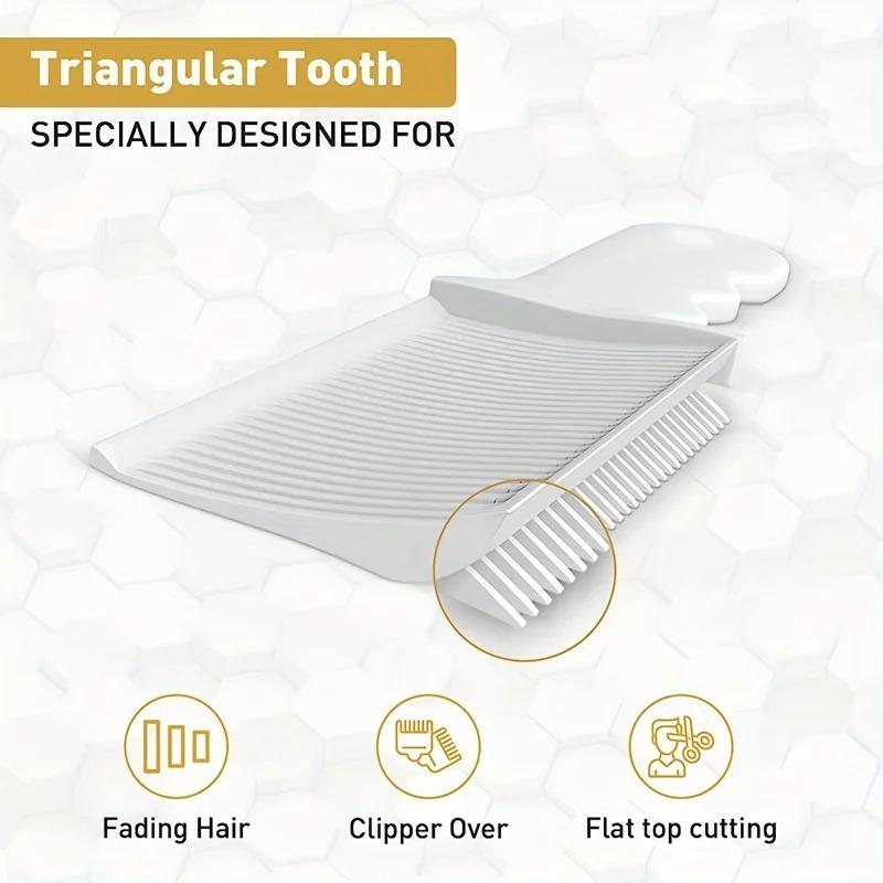 Product Introduction of Fading Comb Professional Barber Clipper Blending Flat Top Hair Cutting Comb For Men Heat Resistant Fade Brush Salon Styling Tool Haircare Heatless 2