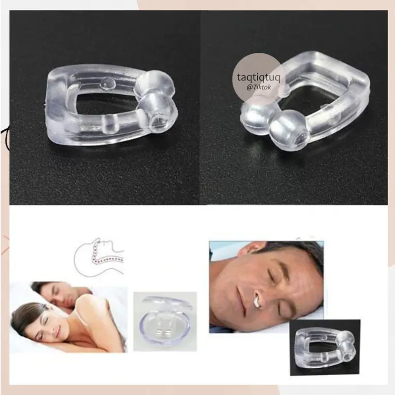 Alat Anti Dengkur Magnet Silikon Anti Ngorok Magnetic Noseclip Silicone Snoring Free Snoring Devise Penghilang Ngorok Penghilang Dengkur Anti snoring Snore Stopper Solution Nose Clip for Healthy Sleep Therapeutic Magnets Medical Aman Muka 5