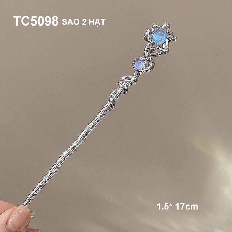 GOTI - Phụ Kiện Tóc Nữ - Trâm Cài Tóc Phong Cách Hán Phục Cổ Trang Kiểu Trâm Hình Ngôi Sao Đính Hạt TC5098