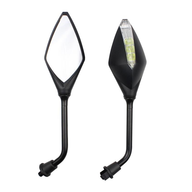 1 Pair Adjustable Rearview Mirrors Set Revesing Mirror Handle Bar End Motorcycle 0