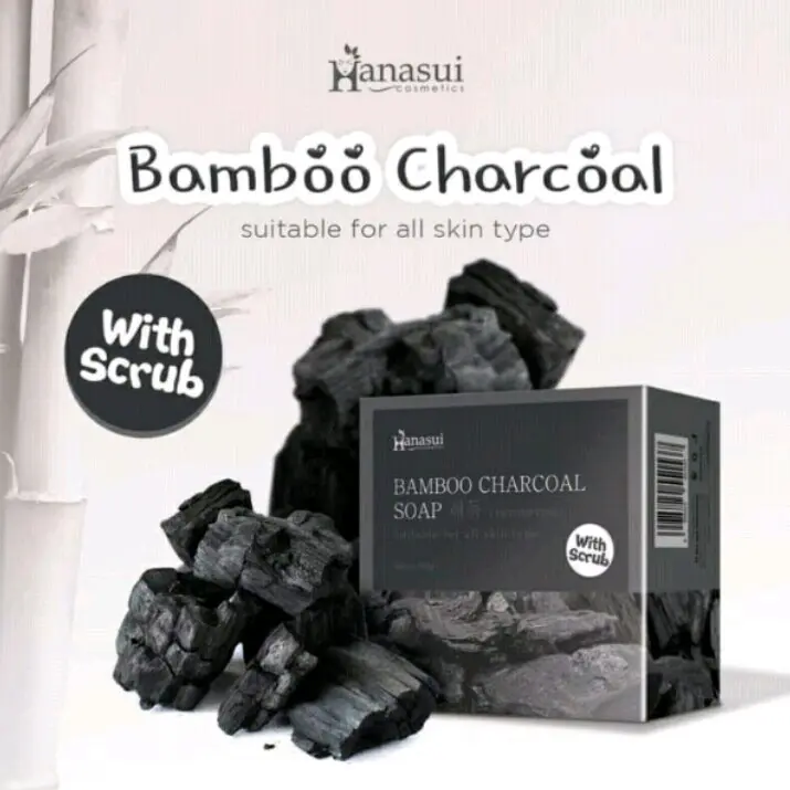HANASUI SABUN BAMBOO CHARCOAL WITH SCRUB