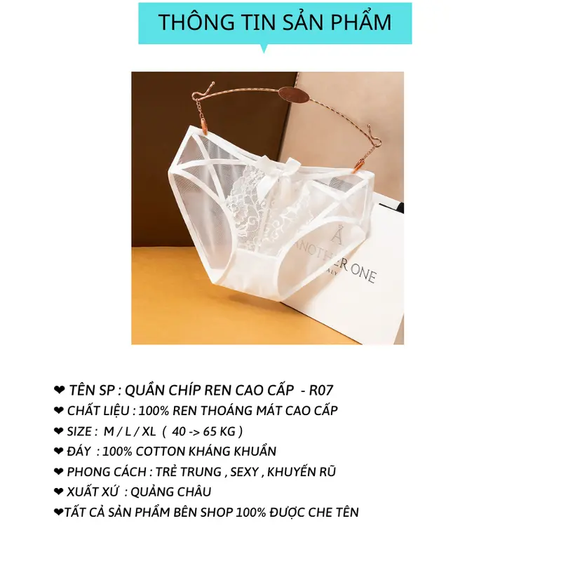 ️SIÊU PHẨM ️COMBO 4 QUẦN MÀU TRẮNG  REN  CAO CẤP _ R07️ 1