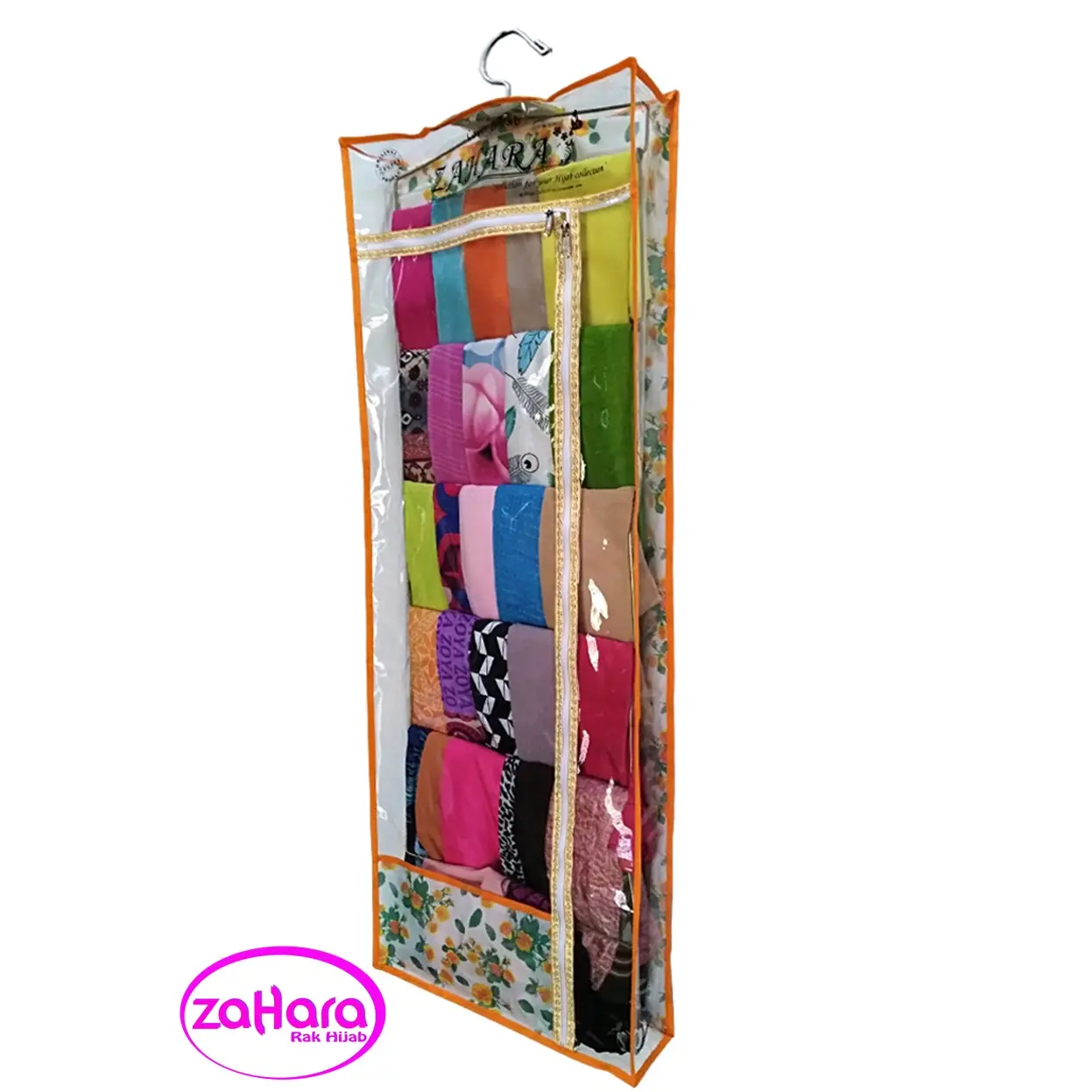 RAK JILBAB GANTUNG ZAHARA HANGER KOKOH ORANGE Plastik