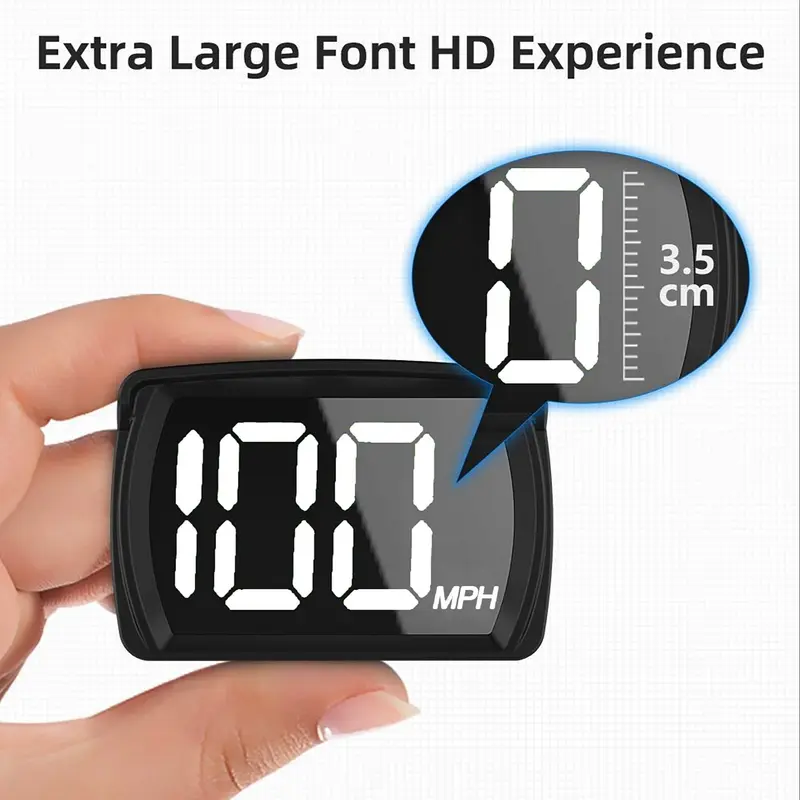 Đồng Hồ Tốc Độ GPS Kỹ Thuật Số, Tốc Độ MPH Hoặc Tốc Độ KM / H, Màn Hình HUD Head Up Thông Dụng Cho Xe Hơi, Hướng Lái La Bàn, Nhắc Nhở Lái Xe Mệt Mỏi 5