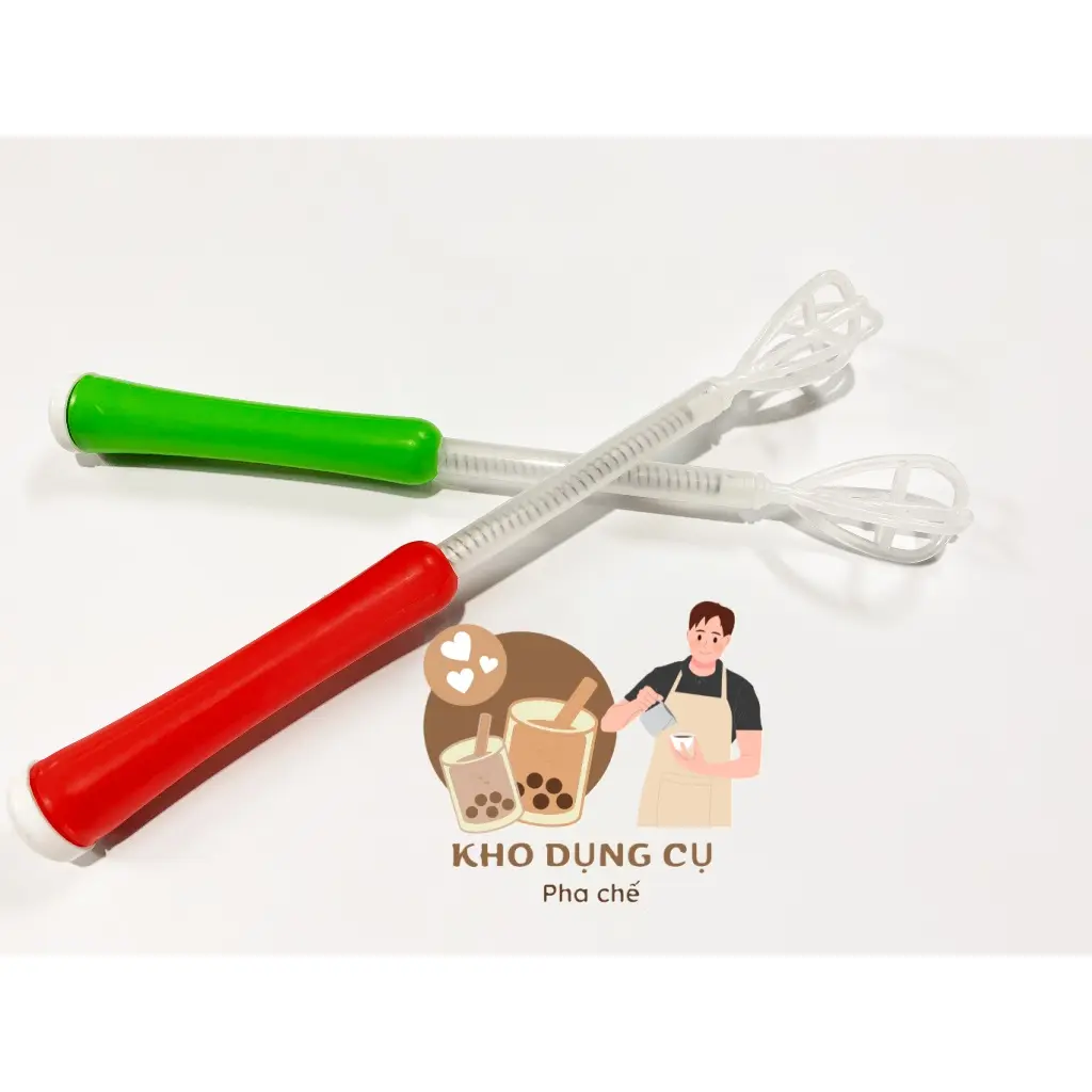 Cây đánh Cà phê cầm tay bằng nhựa - Dụng cụ tạo bọt Cà phê