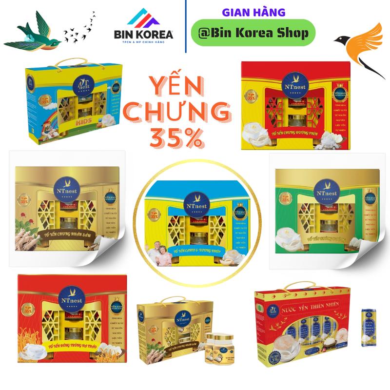  Tổ Yến Chưng Cao Cấp 35% NT Nest Hộp 6 Hũ x 70ml Đủ Vị 