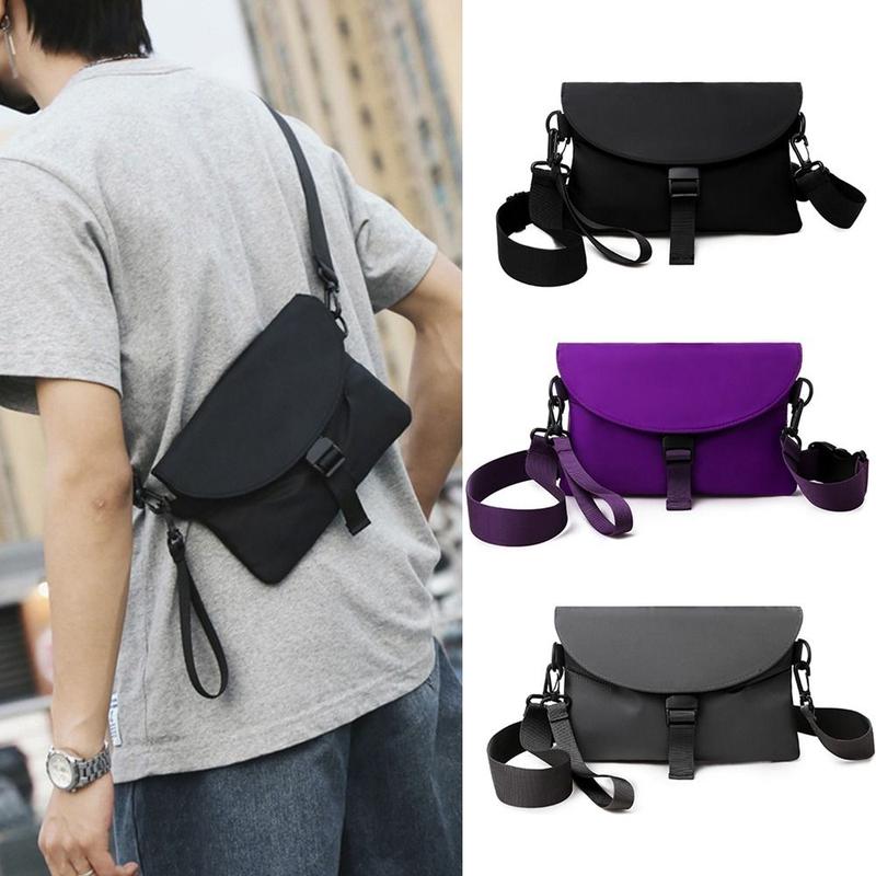 Product Introduction of Men Nylon Chest Pack Cellphone Pouch Outdoor Sports Cross-body Bag Casual Running Cycling Sling Bag 1