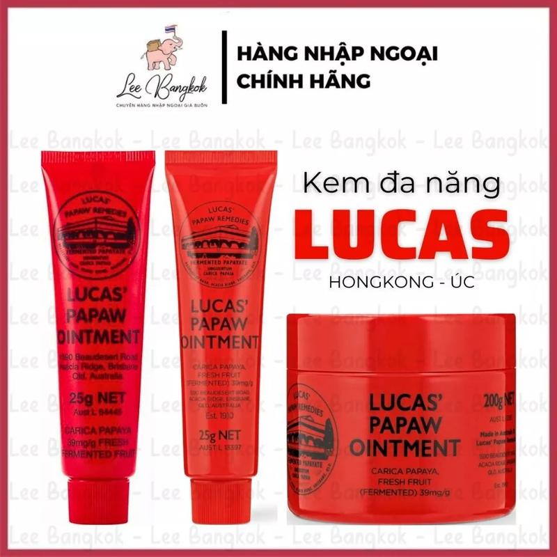 Kem Đu Đủ Đa Năng Bôi Ngoài Da Lucas Papaw Ointment/ Grandpawpaw Úc - HongKong Giúp Mờ Sẹo, Chàm Nẻ Mọi Lứa Tuổi 25/75g