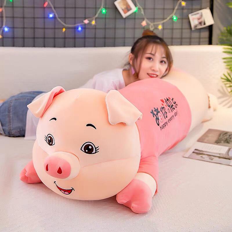 gấu bông heo áo hồng dễ thương vải miniso co dãn 4 chiều ,bông gòn trắng sạch,... Thú Nhồi Bông Thú Bông Đồ Chơi