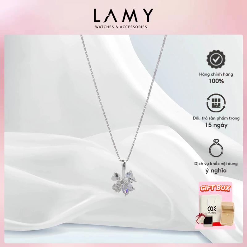 Dây chuyền bạc nữ CDE Lucky Four-leaf Flower Necklace Silver CDE6129SV