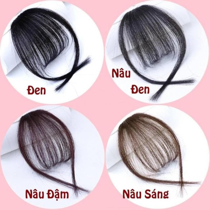 Tóc giả mái thưa, Làm Bằng Tóc Thật 100% Dệt Tay - Tóc Mái Giả Thưa Tóc Thật Hàn Quốc 6