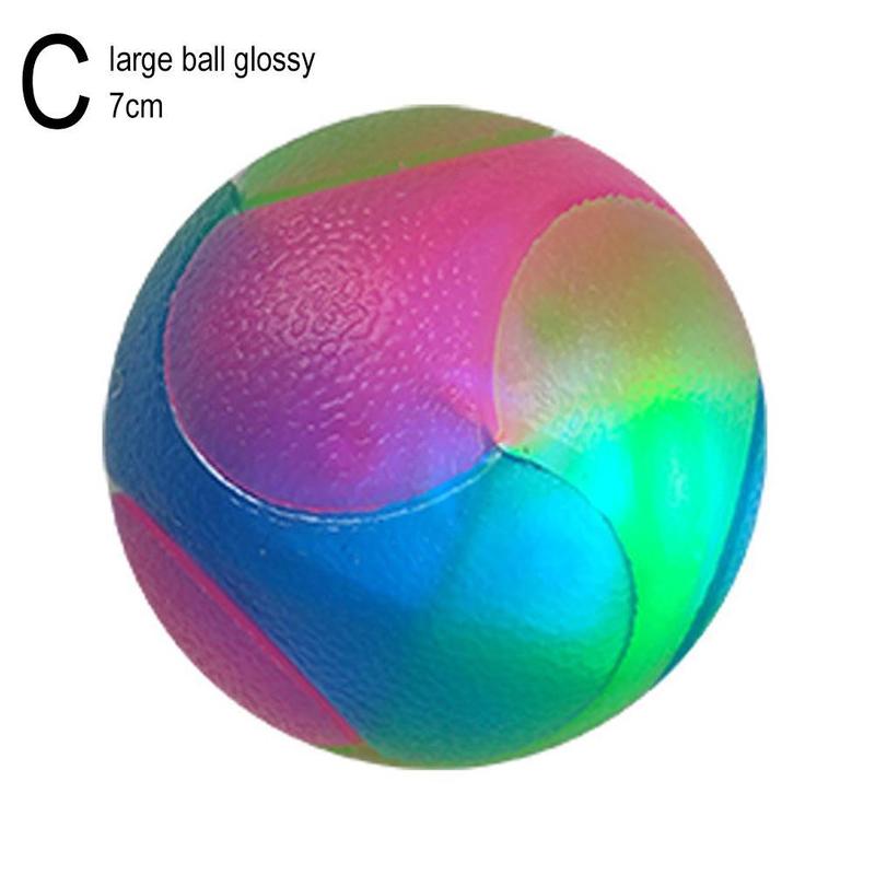 Product Introduction of Light-up Toy Ball Pet Light Up Toy Ball Glowing LED Puppy Flashing Elastic Ball Toy Color Light D8P8 32