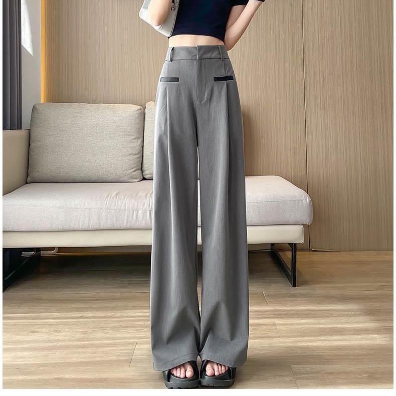 Quần xuông ống rộng có túi cơi trẻ trung cá tính mã 005