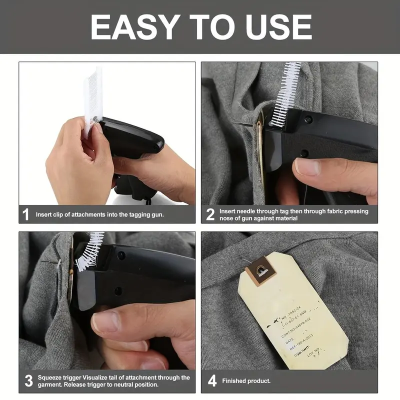 Tagging Gun for Clothing, Standard Retail Price Tag Attacher Gun Kit for Clothes Labeler with Barbs Fasteners, Tagging Gun for Store Warehouse 5