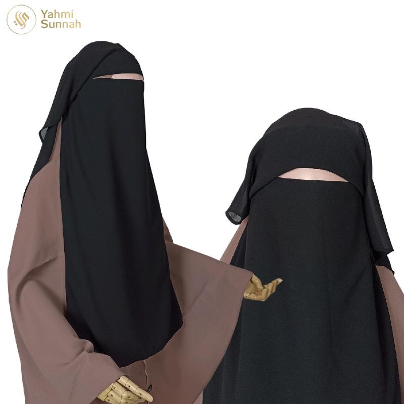 Cadar Yaman Niqab Yaman Niqob Yaman Purdah 3 Layer Long Yaman Niqob Safar Bisa COD 8