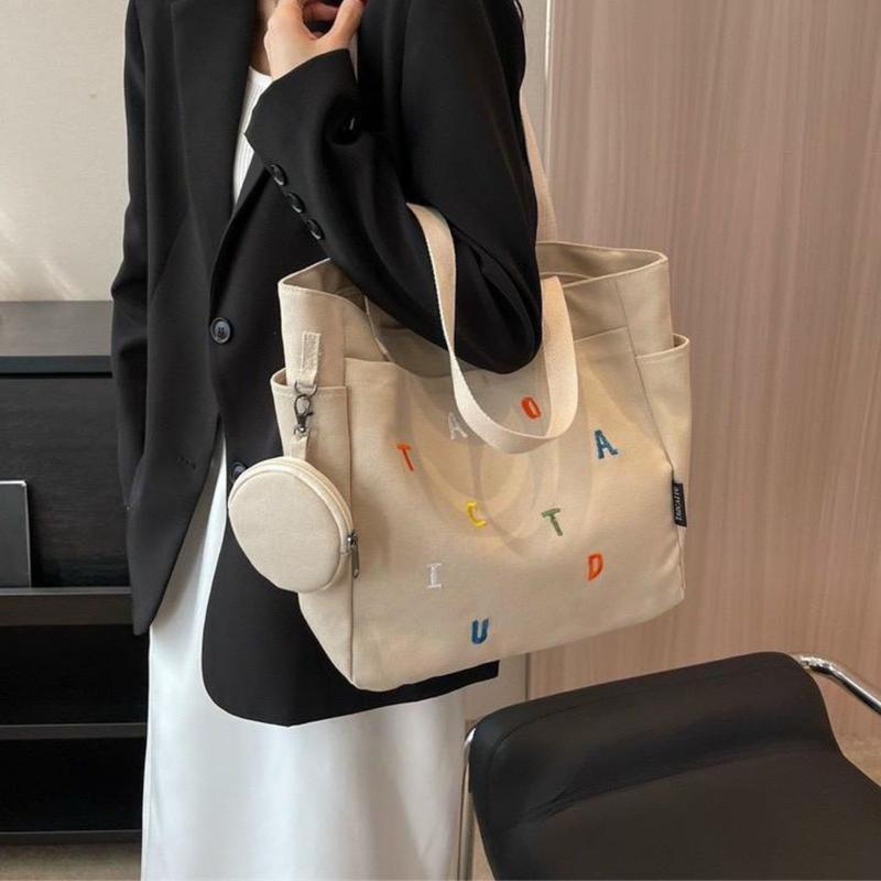 Product Introduction of Túi tote nữ vải Hình Chữ Nhật Bag Đeo Vai Chữ Nhật vải canvas phong cách unisex phom to FoutT-THEU01 1