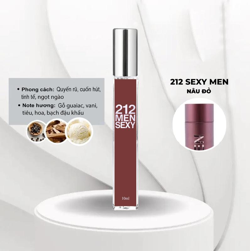 Nước Hoa Nam 212 Sexy Men Chiết 10ml Hương Thơm Nam Tính, Mạnh Mẽ, Cuốn Hút