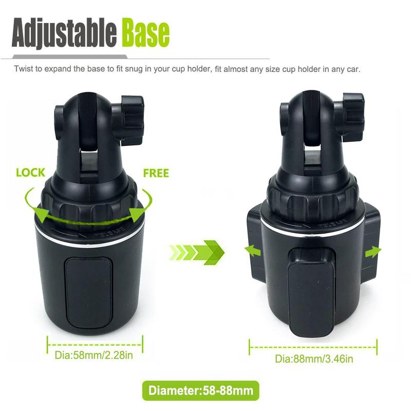 Adjustable Car Cup Phone Holder, 1pc Universal Car Cup Phone Holder Mount, Car Interior Accessories for iPhone, Samsung & Smartphone 4