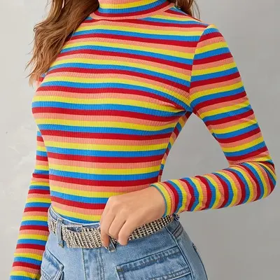 Glitter Snob Long Sleeve Rainbow Tie-Dye T-Shirt Glitter Snob Long Sleeve Rainbow Tie-Dye T-Shirt