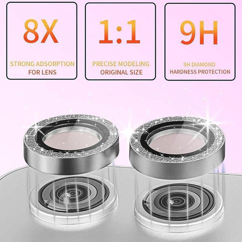 Fashionable Phone Lens Protector, 1 Count Glitter Phone Lens Protective Film, Phone Accessories Compatible with Samsung Z Flip 5 2