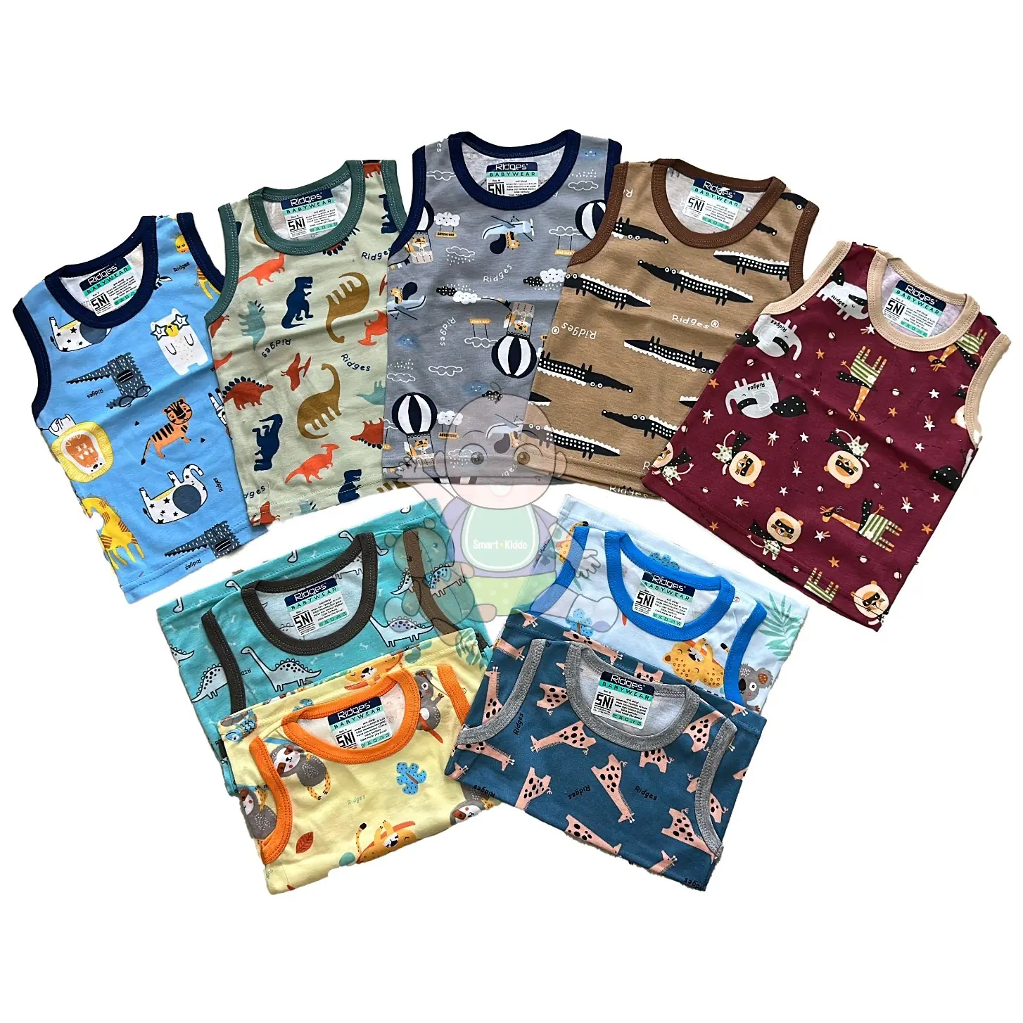 Baju Atasan Singlet Anak Ridges Motif Dasar Warna Harga Satuan -  fashion kaos bayi perempuan dan anak laki