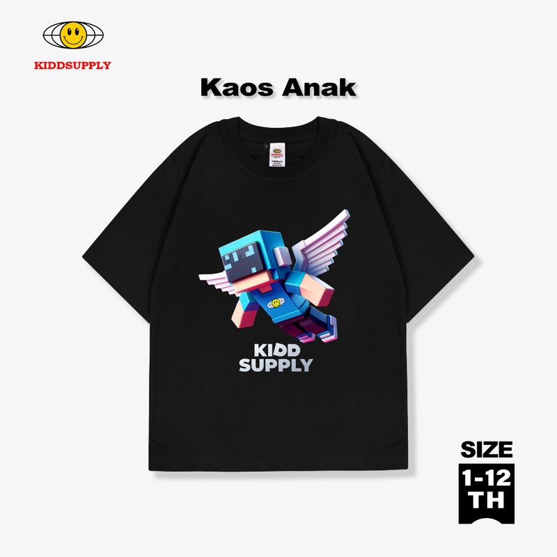 KiddSupply Kids Tshirt Fly Black & Purple l Kaos Anak Unisex TSKD050 0