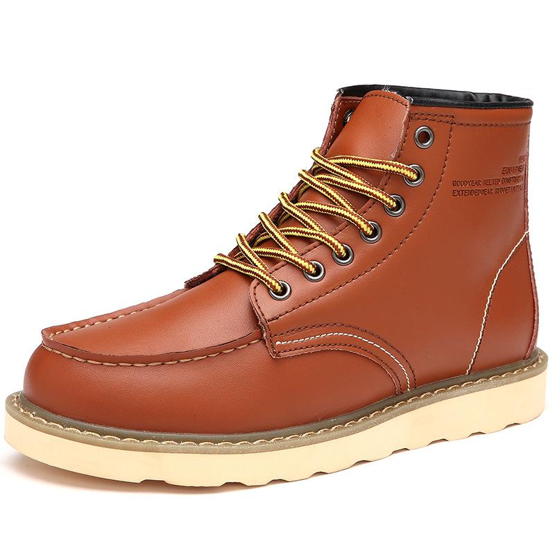 Product Introduction of 2025 Summer High-Top Men's Casual and Comfortable Martin Boots round Toe Fashion Simple Boots 5