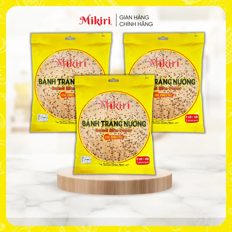 Combo lựa chọn - Bánh tráng nướng Mikiri vị Dừa x 130g (5 bánh/gói), vị Ruốc x 50g (2 bánh/gói) - Ăn liền - ăn vặt cho mọi nhà 2
