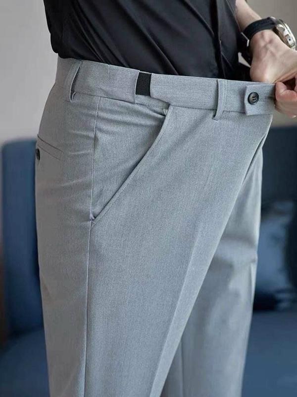 Quần Âu Nam Cao Cấp Cạp Chun Ẩn Vải Cotton spandex dầy dặn, co giãn 4 chiều