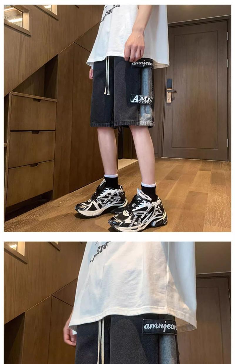 Product Introduction of 2025 [1044 People Collected] Men's Summer Thin American Style Cargo Five-Point Denim Shorts Men's Pants Ins Trend Versatile Loose Straight-Leg 21