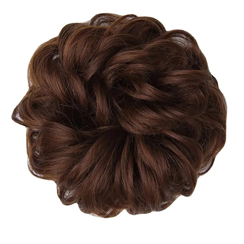 Tóc Giả Búi Tóc, Tóc Tổng Hợp, Tóc Nối Đuôi Ngựa Cho Nữ, Scrunchie, Sóng Co Giãn, Kiểu Tóc Xoăn, Bọc Scrunchie 5