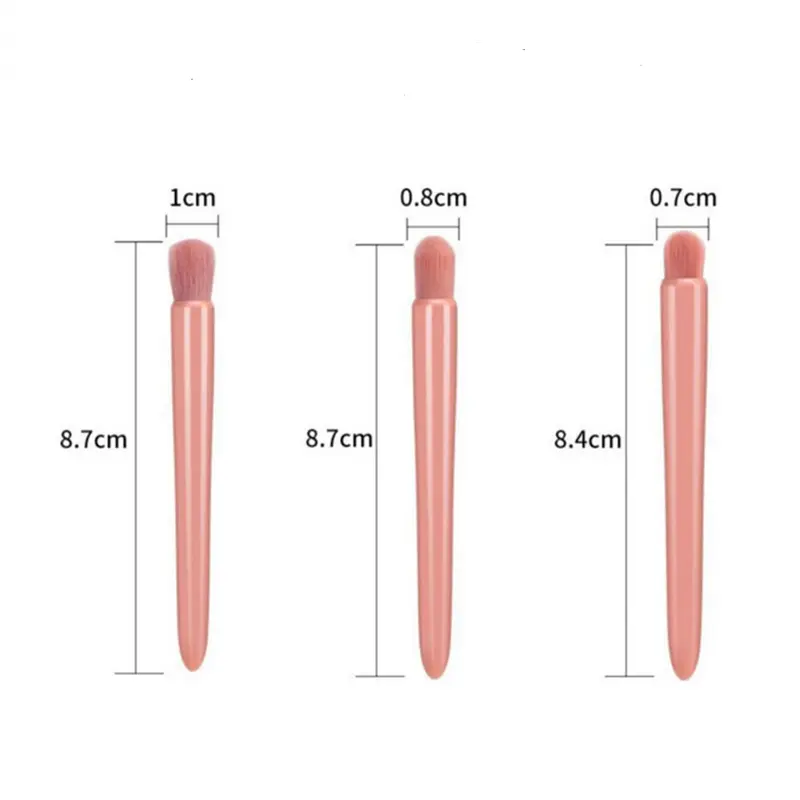 Kuas Make Up Brush isi 5 in 1 Set Box Cermin Kuas Powder Foundation Beauty Tools mini portable travel set 3