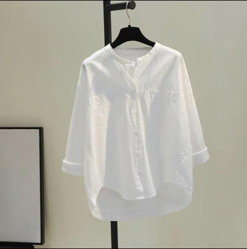 Áo sơ mi nữ cổ tàu tay dài kiểu dáng hàn quốc, chất vải thô hàn cotton cao cấp mềm mịn thoáng mát thấm hút mồ hôi K621 Women Top áosơmi nữ đầy màu sắc hàn quốc  hàn quốc