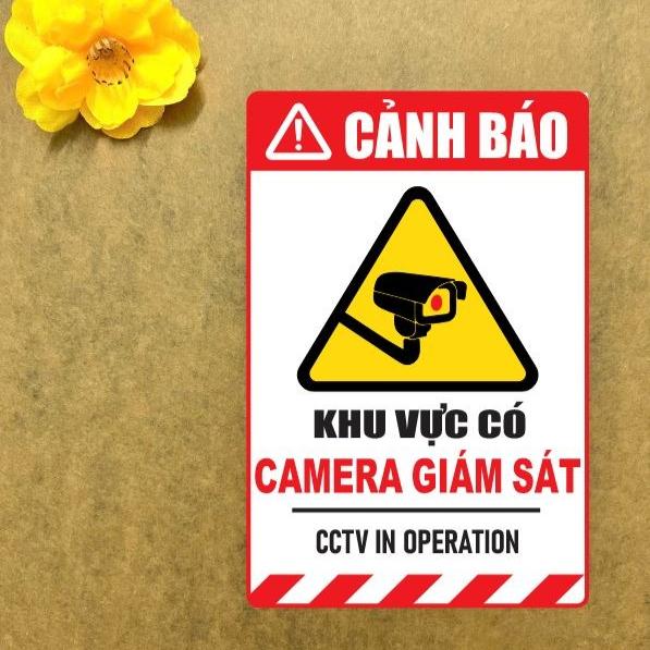 Biển Thông Báo Khu Vực Có Camera Giám Sát – Nhựa Fomex Cứng Cáp, In UV Sắc Nét