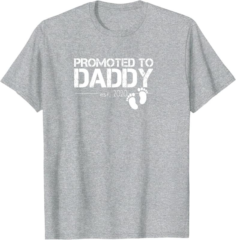 Mens Promoted To Daddy Est 2020 T Shirt Future New Dad Baby Gift Mens Promoted To Daddy Est 2020 T Shirt Future New Dad Baby Gift