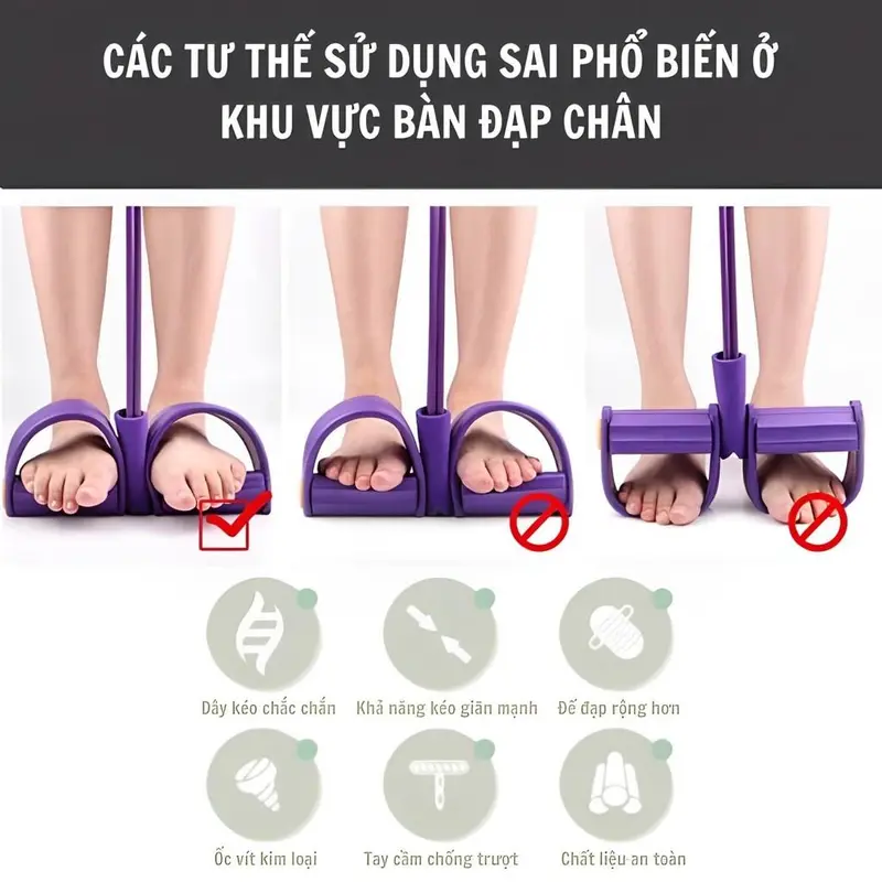 Dây Tập Bụng, Dây Kéo Đàn Hồi Kháng Lực 4 Ống Cao Su Tập Thể Dục, Tập Gym, Tập Yoga, Dây Kháng Lực Tại Nhà 2