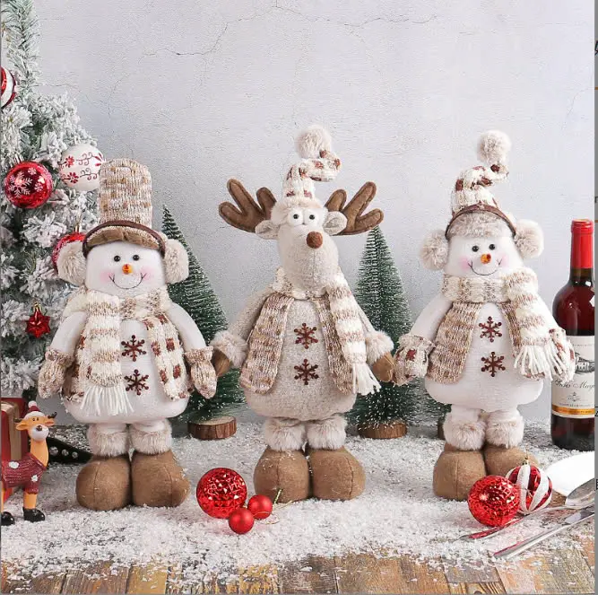 [Cao 53cm]Gấu bông Rút Chân trang trí giáng sinh hình ông già noel, người tuyết, chú tuần lộc, trang trí Noel 5