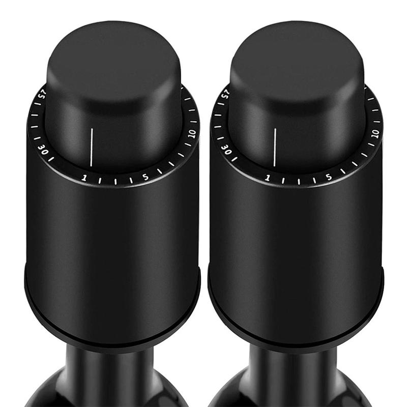 Product Introduction of New Reusable Wine Bottle Stopper Press Style Graduated Vacuum Pump Corks Bar Tool Wine Savers Bottle Sealer Stoppers Keep Wine Really Fresh 12