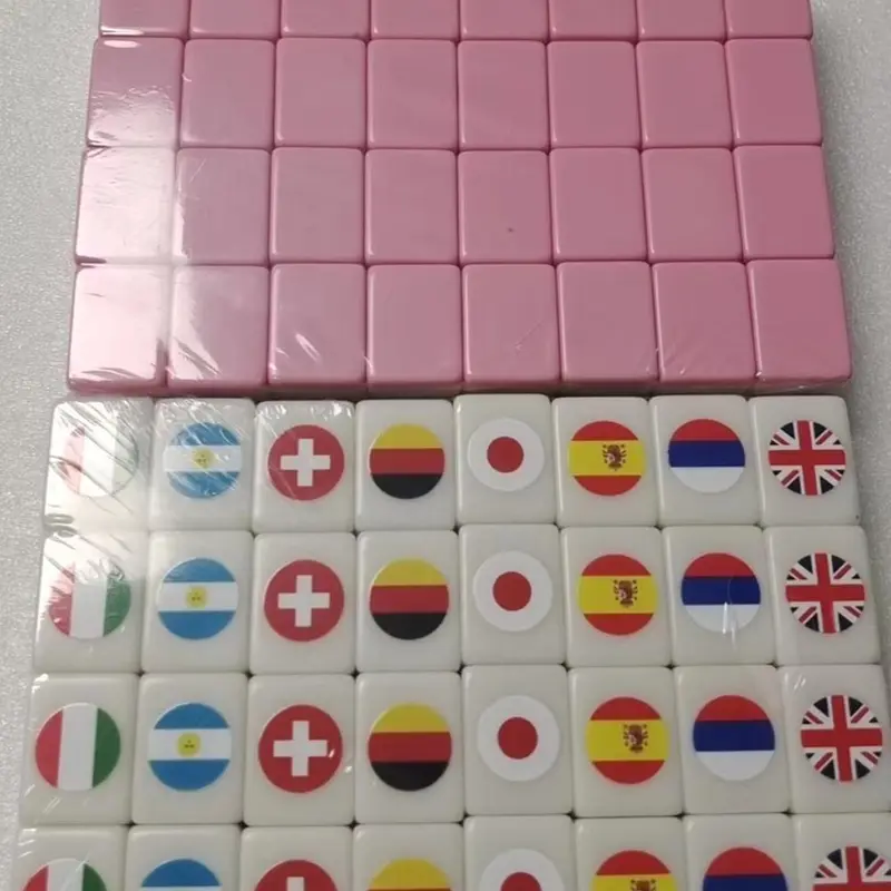Mahjong Quốc Tế Động Vật, 48 Cái, 24mm hoặc 30mm, 64 Miếng, W7K5 5