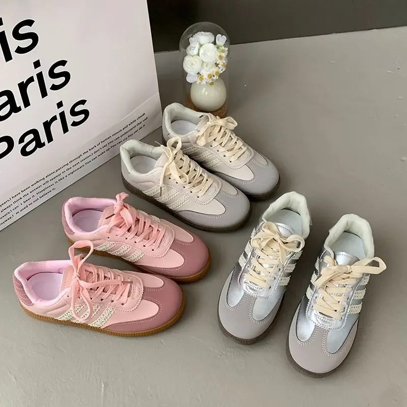 S008 - Sepatu Sneaker Fashion Wanita Kekinian Sepatu Lentur Nyaman Dipake Sepatu Casual Ala Korea Style Shoes Sport Kasual Putih 6