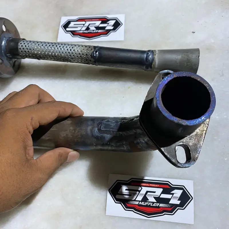 Leher dan saringan knalpot ukuran 32-35 yamaha fizr standar bobok khusus balap/roadrace Motor 2