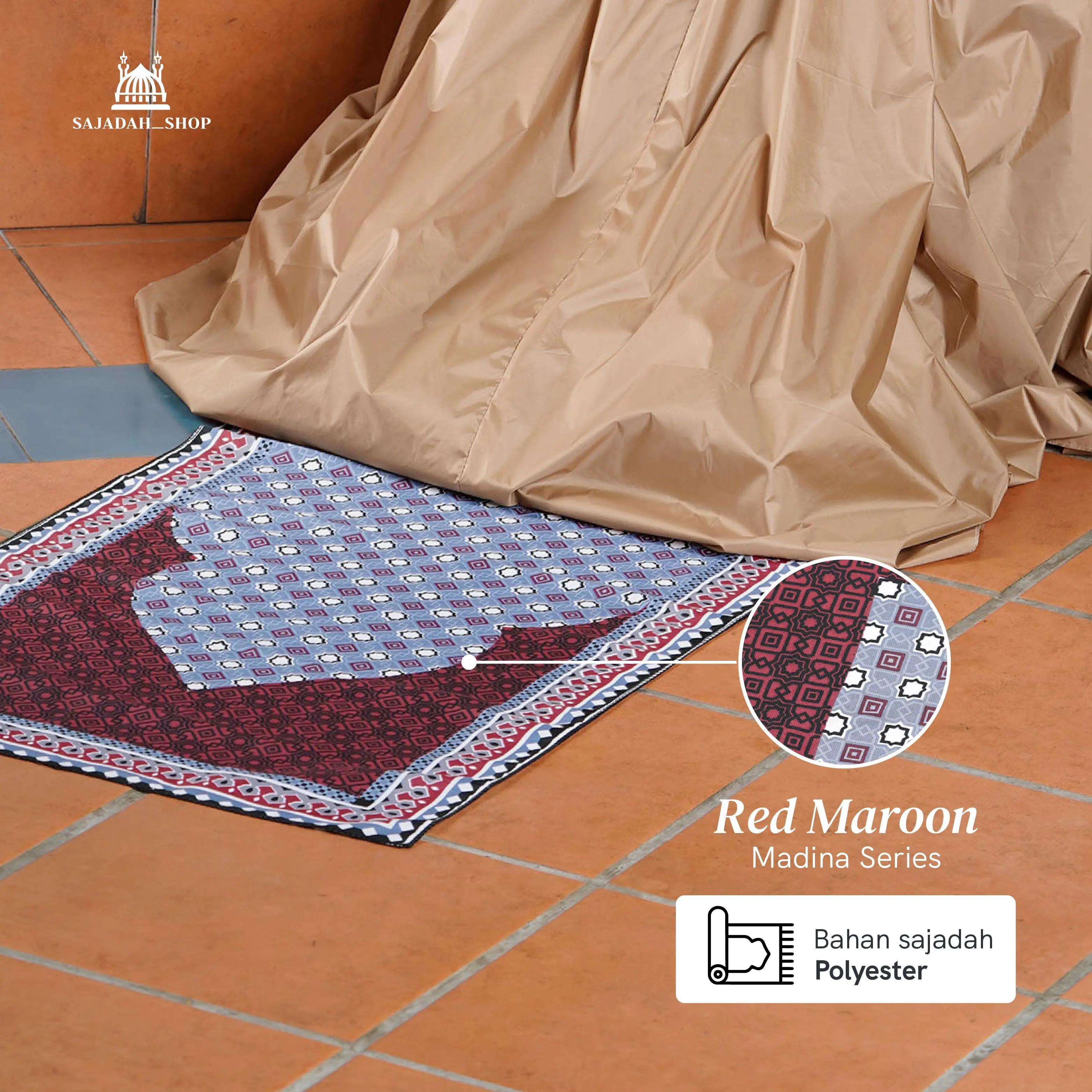 Sajadah Motif Kashmeer Travel /Haji/Umroh Pouch Serut ( SATUAN) Muslim Turki