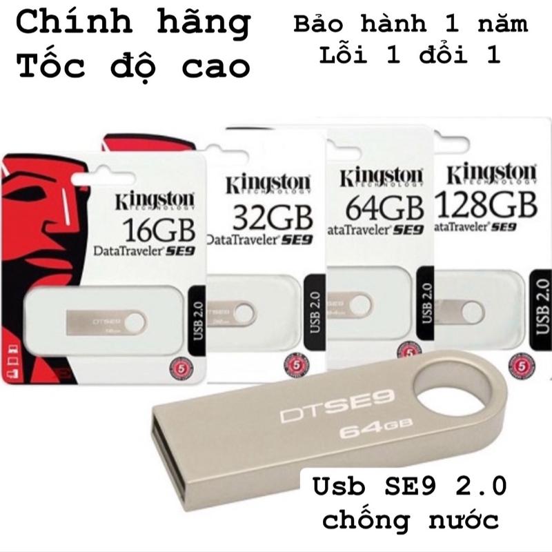 USB KINGSTON SE9 3.0 3.1 2.0 128GB 64GB 32GB 16GB 8GB 4GB 2GB THIẾT KẾ NHỎ GỌN VỎ KIM LOẠI CHỐNG NƯỚC