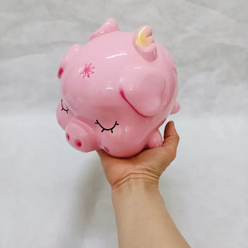 [XƯỞNG HEO ĐẤT XINH86] Ống Heo Thiên Thần, Heo Nhũ Vàng được Làm  Bằng Thạch Cao, Dùng Làm Ống Tiết Kiệm, Hoặc Trang trí nhà cửa 2