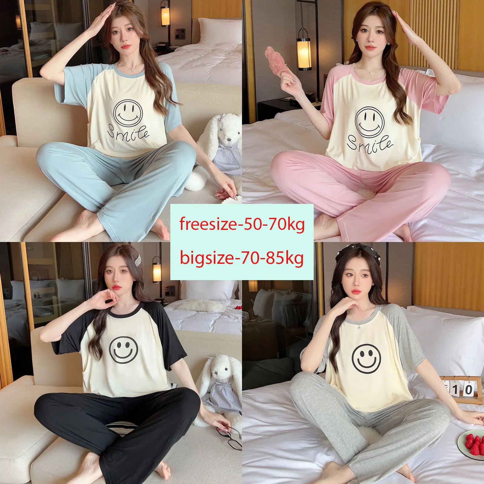 Bộ bầu - bộ sau sinh mặc nhà - ( TNQD - Mặt Cười ) - chất liệu Thun Cotton Mềm mát