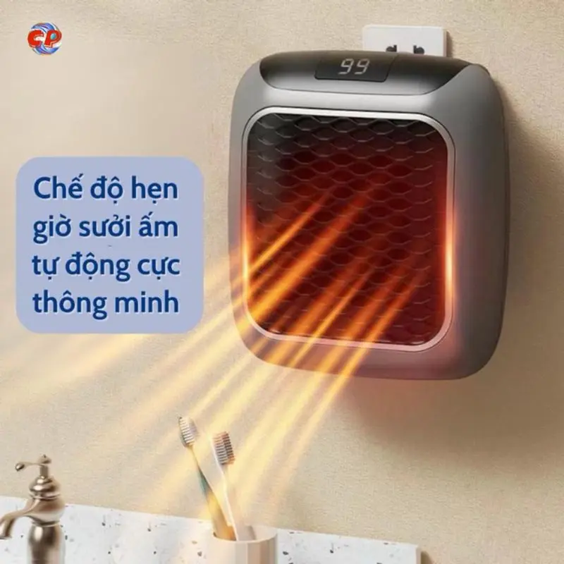 Máy Sưởi Mini, Quạt Sưởi Ấm Mùa Đông Treo Tường, Cách Nhiệt An Toàn,Tiết Kiệm Điện Làm Nóng Nhanh Chóng 8